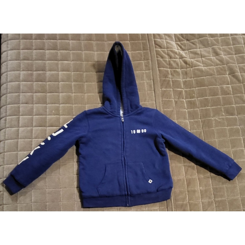 The Original Lucky Brand Lined Hoodie Full Zip Blue Size XS 5/6